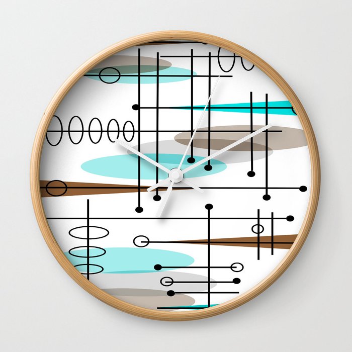 Mid-Century Modern Atomic Inspired Wall Clock