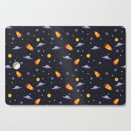 Space,planets,spaceship,moon,stars Cutting Board