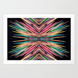 Toothpick Fusion Abstract Pattern Landscape Art Print