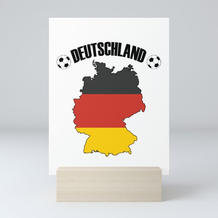 Deutschland Football - Germany Flag Soccer Mini Art Print