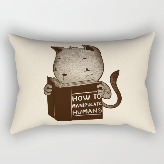 Cat Book How To Manipulate Humans Rectangular Pillow