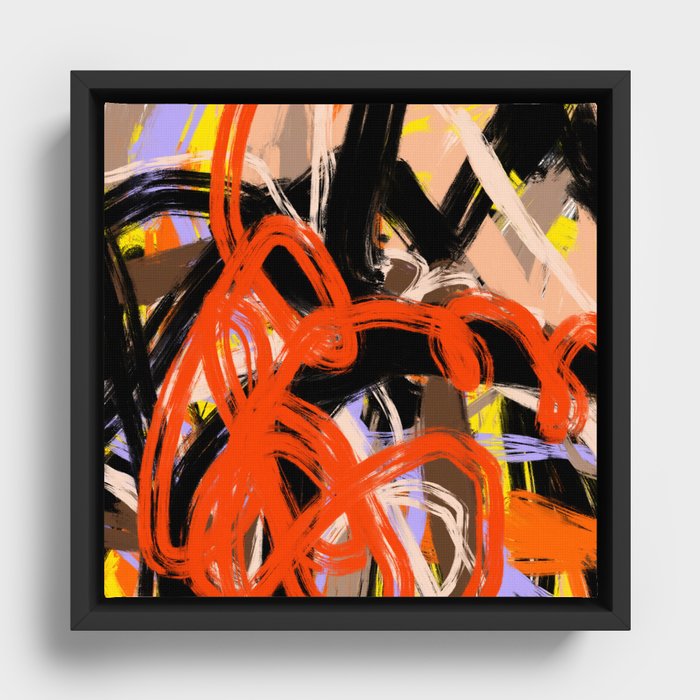 Abstract Painting 11A.  Framed Canvas