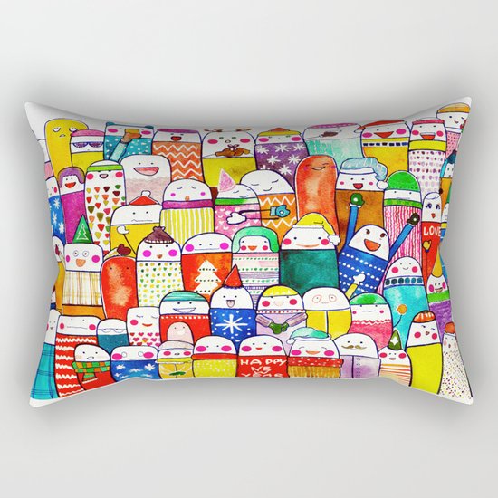 Snow People Rectangular Pillow