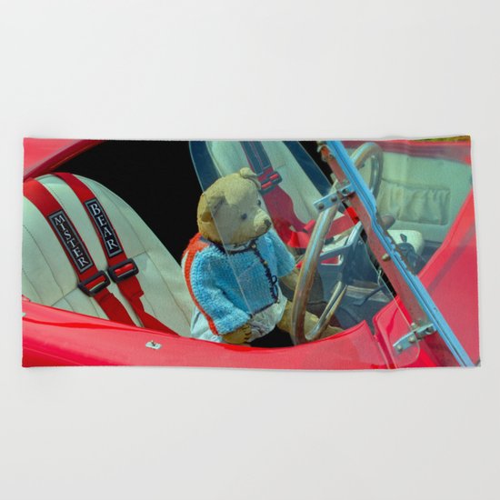 BEARY NICE CAR Beach Towel
