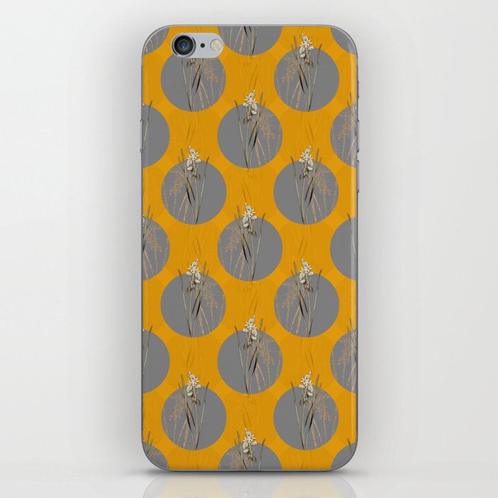 Drooping Star of Bethlehem Pattern on Yellow iPhone Skin