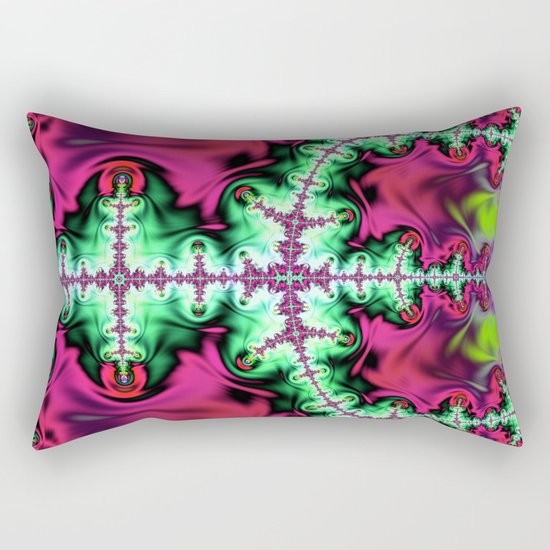 Life stream, fractal abstract art Rectangular Pillow