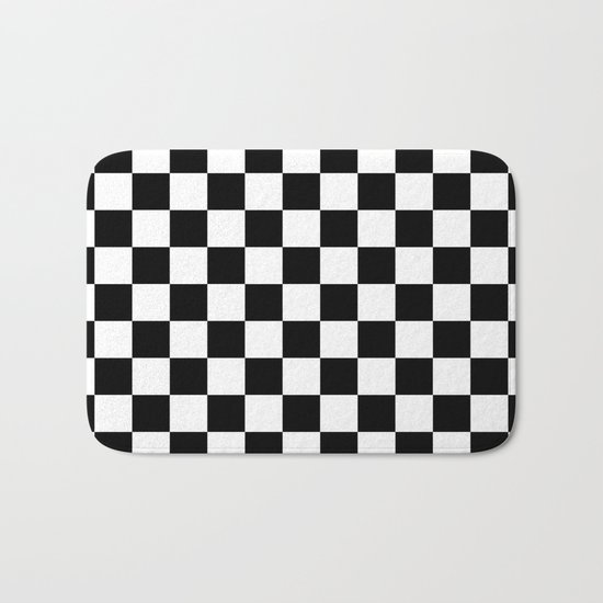Checker (Black/White) Bath Mat