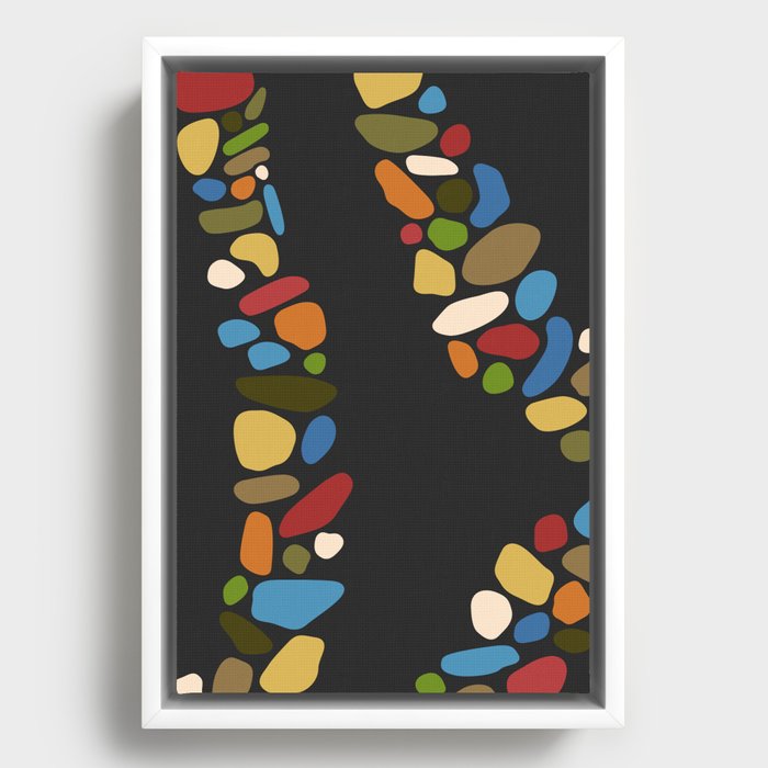 Color stones path collection 6 Framed Canvas