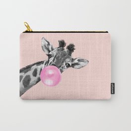 Bubble Gum Sneaky Giraffe Pink Carry-All Pouch