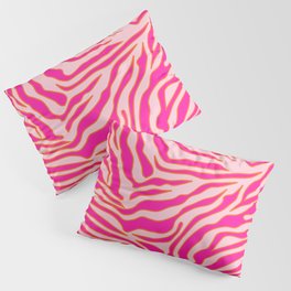 Zebra Print Pink And Orange Zebra Stripes Wild Animal Print Preppy Decor Modern Zebra Pattern Pillow Sham
