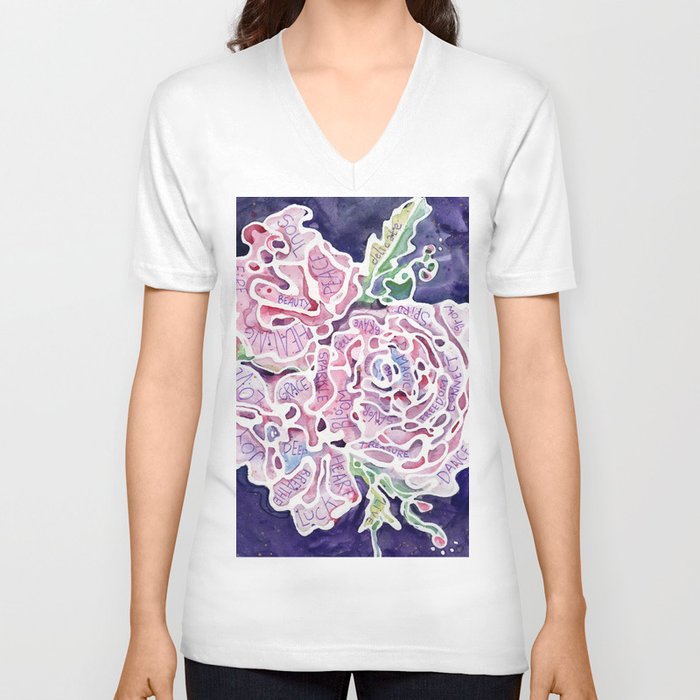 Helena's Healing Roses V Neck T Shirt