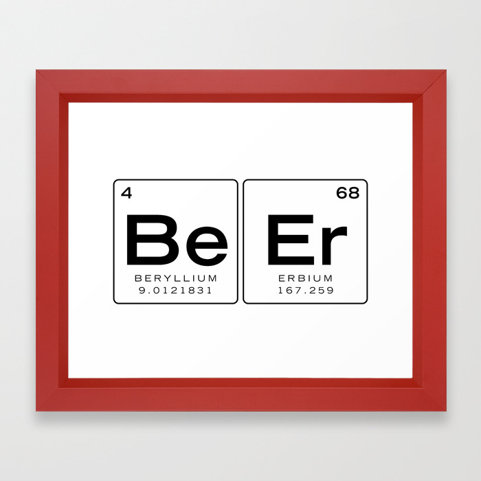 The Element Of Beer Beer Periodic Table Of Elements Nerdy Framed Art Print