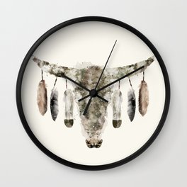 Cow Skull Wall Clock