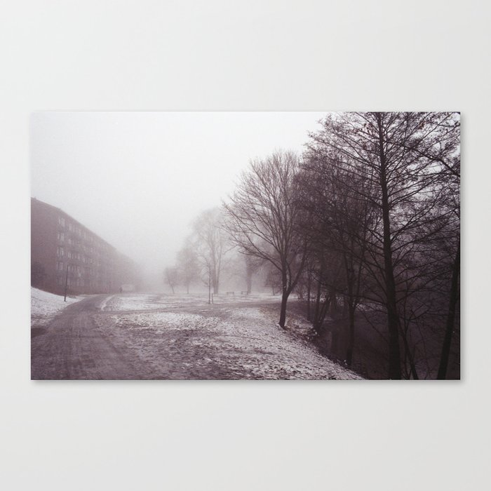 Fog by the River Canvas Print
