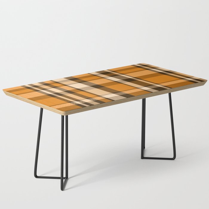 Plaid // Rust Orange Coffee Table