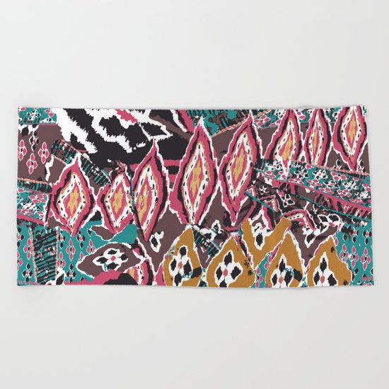 Geometric Pattern Beach Towel