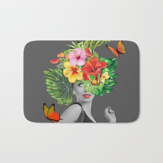 woman floral Bath Mat