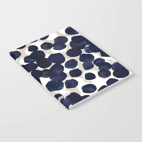 Inky Indigo Dots Notebook