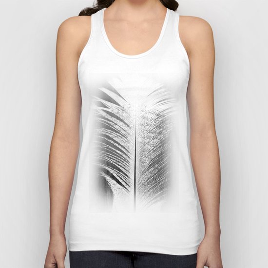 White and Grey Feather Unisex Tank Top