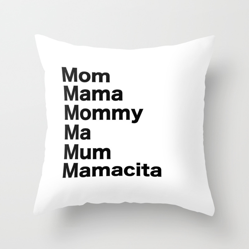 Mom Mama Mommy Throw Pillow By Catmustache Society6