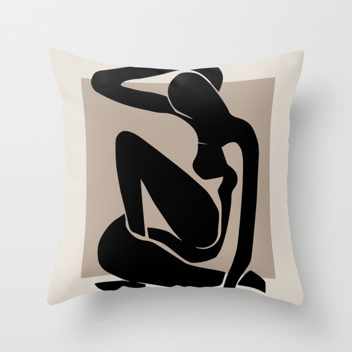 Female Matisse Print, Henri Matisse, Matisse Poster, Matisse Art,Matisse Cut Out, Fine Art Print Throw Pillow