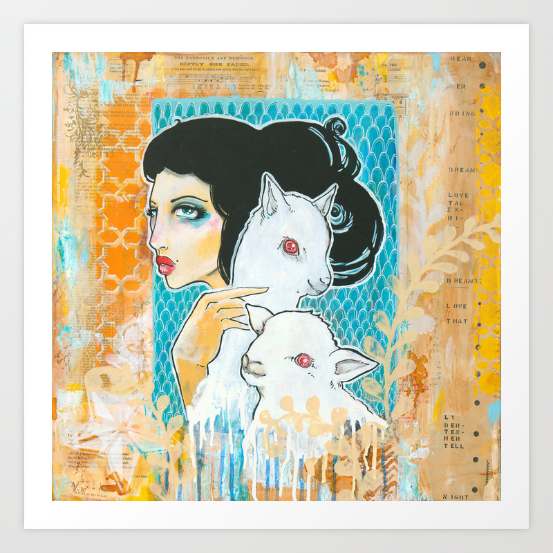 Two And A Lamb Art Print By Laurienoelstudio Society6
