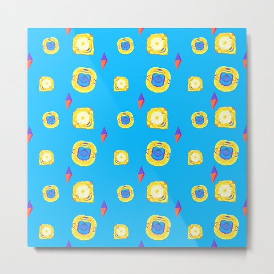 yellow substances in a blue matter Metal Print