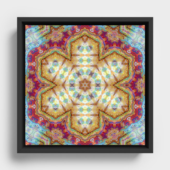 Mandala - Divine Beauty in the Union of Opposites Framed Canvas