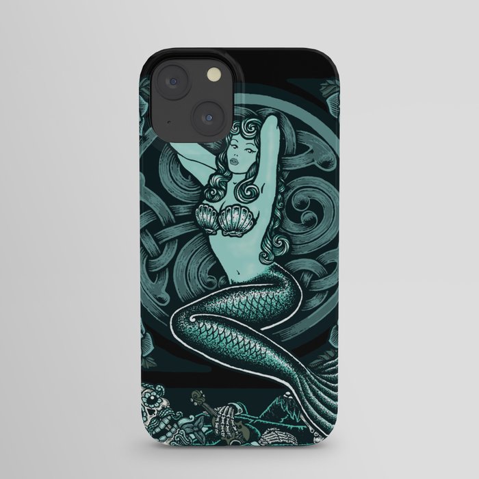 Blue Mermaid - Monochrome iPhone Case