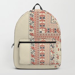 Palestinian traditional embroidery motif Backpack