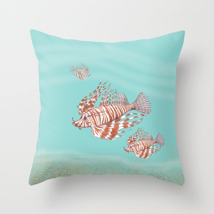 Fish Manchu Throw Pillow