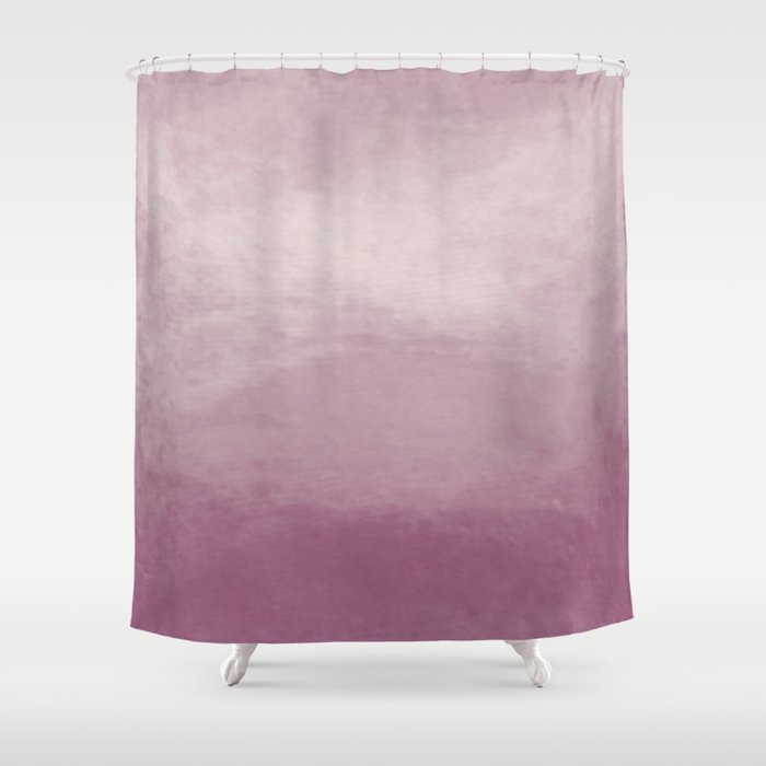 plum ruffle shower curtain