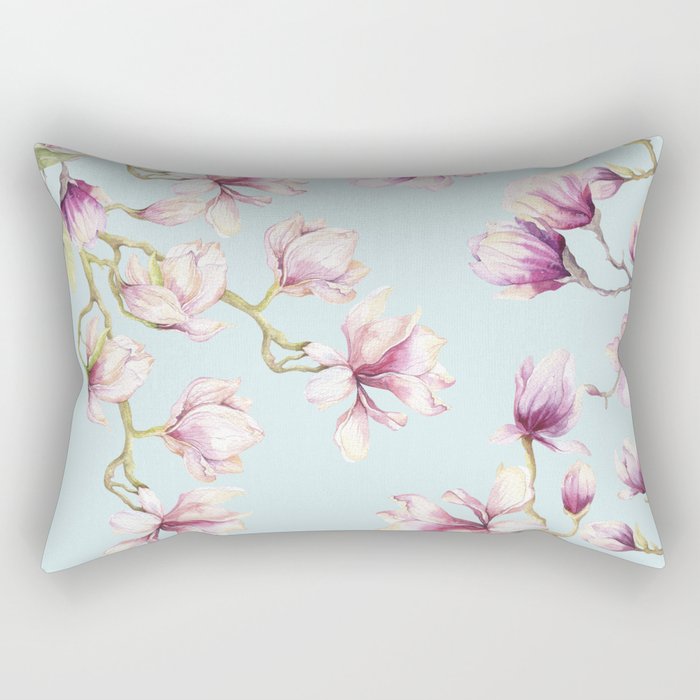 Delicate Magnolia Rectangular Pillow