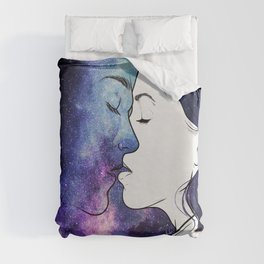Kisses from the universe. Duvet Cover