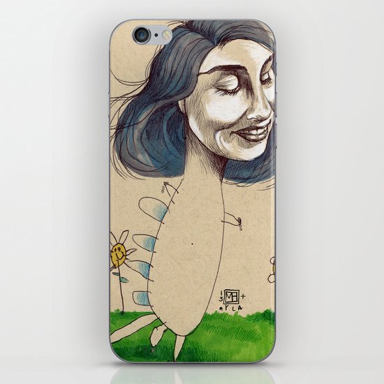 DINOSAUR GIRL iPhone & iPod Skin