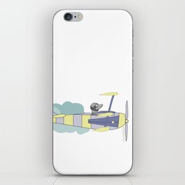 Dog air-cloud pilot. Joy in the clouds collection iPhone Skin