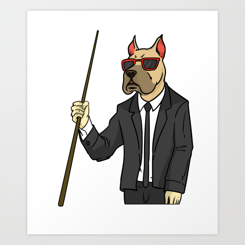 Billiard Cue Game Sport Funny Humor Gift Art Print By