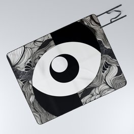 Black Aluminum Eye Picnic Blanket