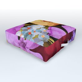 Vibrant Floral Pattern Outdoor Floor Cushion