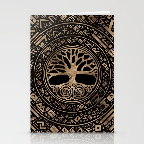 Tree of life -Yggdrasil Runic Pattern Stationery Cards