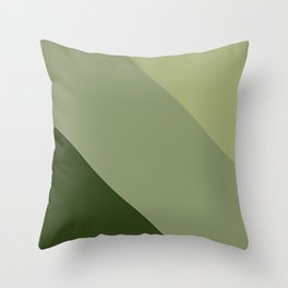 Pine Moss Sage Diagonal  Throw Pillow