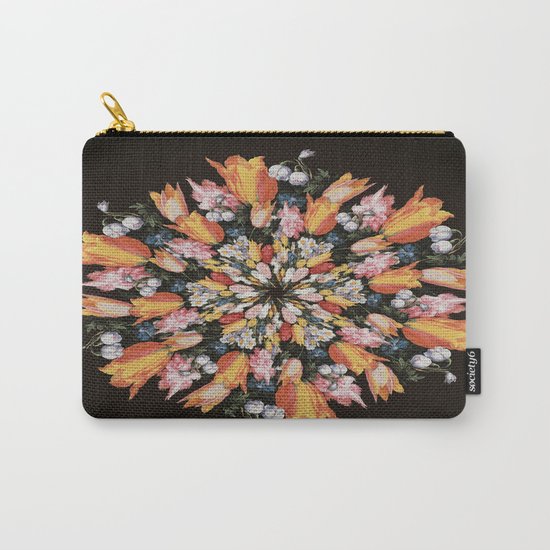 Flemish Floral Mandala 2 Carry-All Pouch