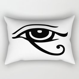 Egyptian Eye of Horus. BLACK. Rectangular Pillow