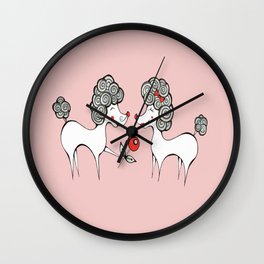 Poodle Love Wall Clock