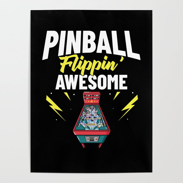 Pinball Machine Game Virtual Player Poster