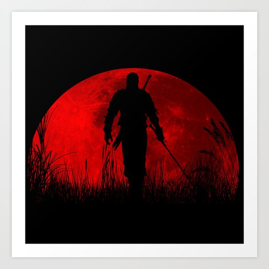 Red Moon Art Print by outerheaven | Society6