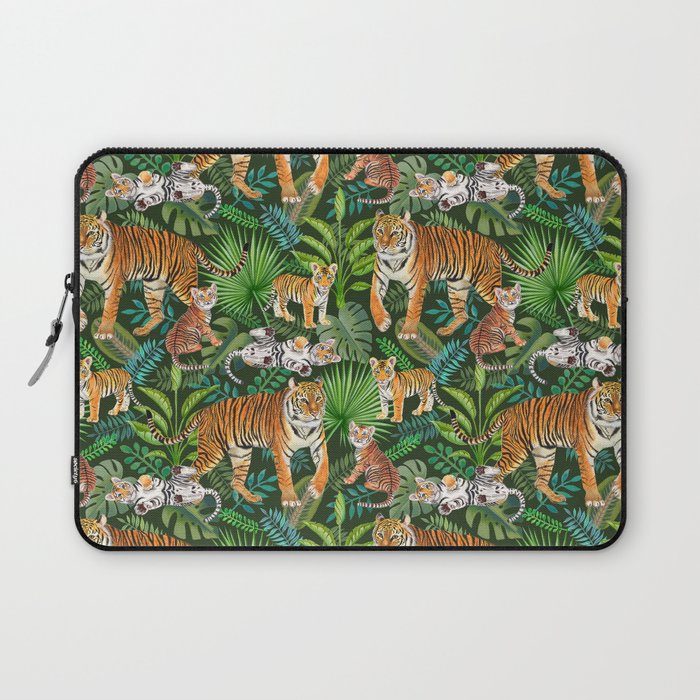Tiger Family (Green) Laptop Sleeve