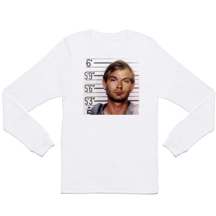 Jeffrey Dahmer Mug Shot 1991 Square  Long Sleeve T Shirt