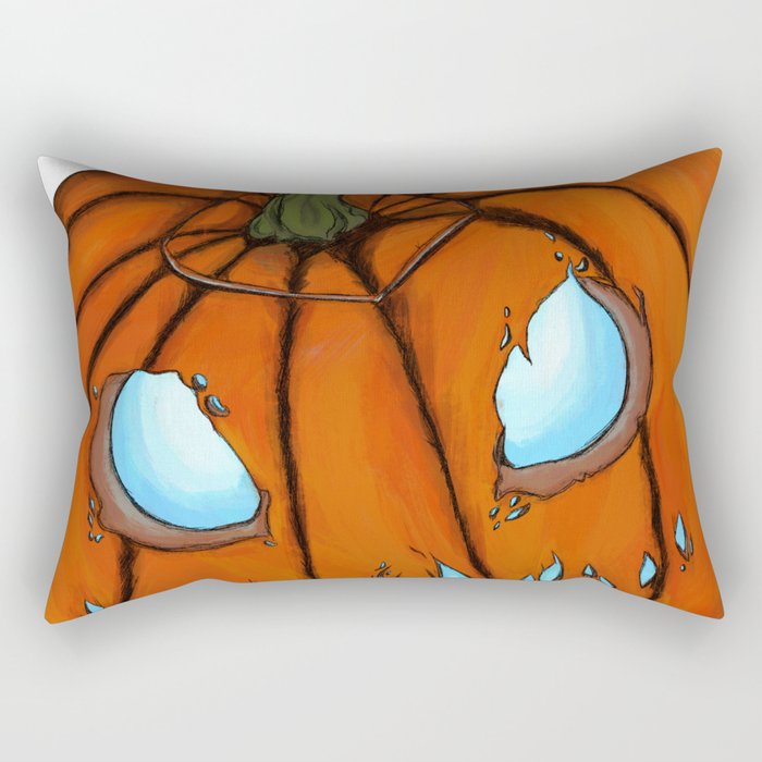 Haunted Pumpkin Rectangular Pillow
