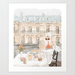 Breakfast in Paris Art Print